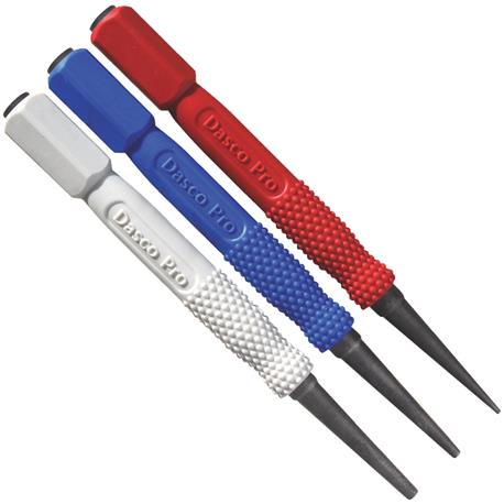 Dasco Pro White, Blue & Red Color-Coded Nail Set, 3-Piece