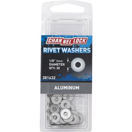 Channellock 1/8 in. Aluminum Rivet Washer, 30-Pack