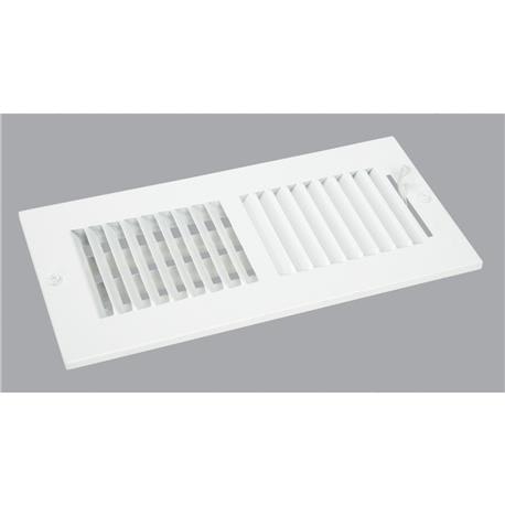 Home Impressions 4 in. x 10 in. Steel Wall Register, White