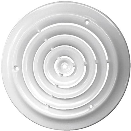 Accord Ventilation 8-In. Round Ceiling Diffuser, White