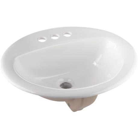 White Drop In Self Rimming Bathroom Sink Hartville Hardware Lumber