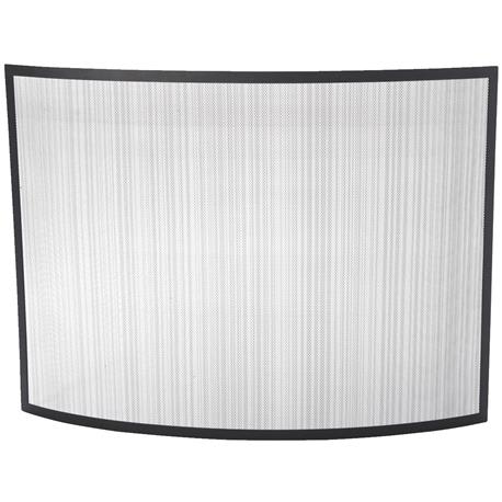 Home Impressions Black Curved Fireplace Screen, 41 in.