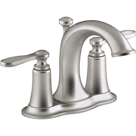 Kohler Linwood Two Handle Centerset Bathroom Faucet, Brushed Nickel