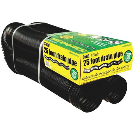 Amerimax Expandable Solid Drain Pipe, 4 In. x 25 Ft.