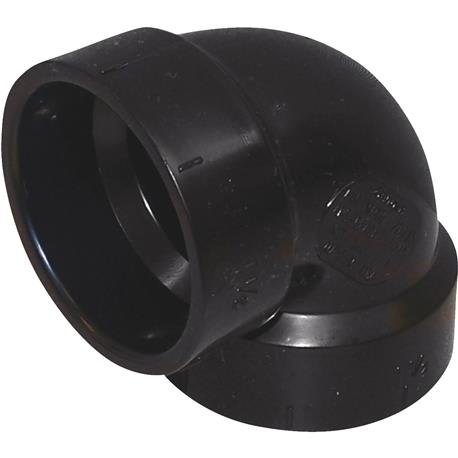 Charlotte Pipe 3 In. Hub x Hub 90 Deg. Vent ABS Elbow