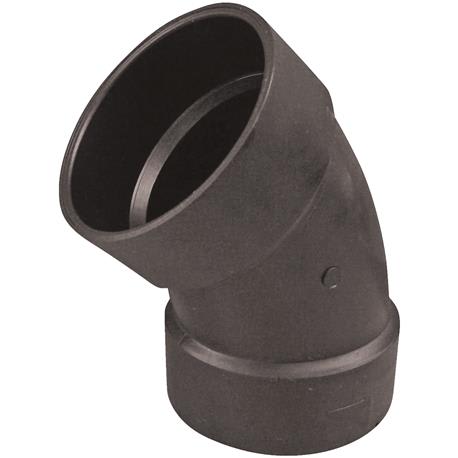 Charlotte Pipe 4 In. Hub x Hub 45 Deg. ABS Elbow