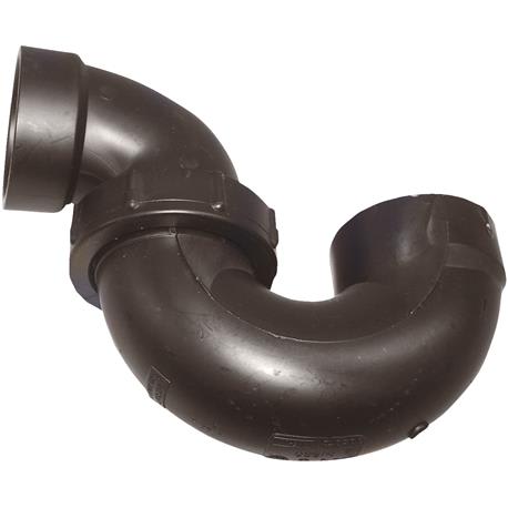 Charlotte Pipe 2 In. Black ABS P-Trap with Union