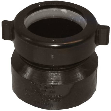 Charlotte Pipe 1-1/2" x 1-1/2" Hub x Tubular ABS Waste Adapter