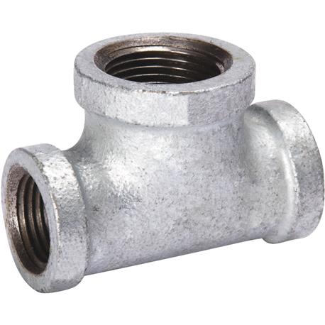 Southland Malleable Iron Galvanized Reducing Tee, 1/2 In. x 1/2 In. x 3/4 In.