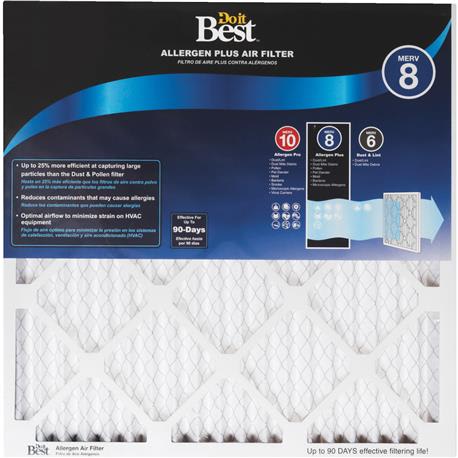 Do it Best Efficiency Rated Allergen Plus Furnace Filter, 14 x 25 x 1 in.