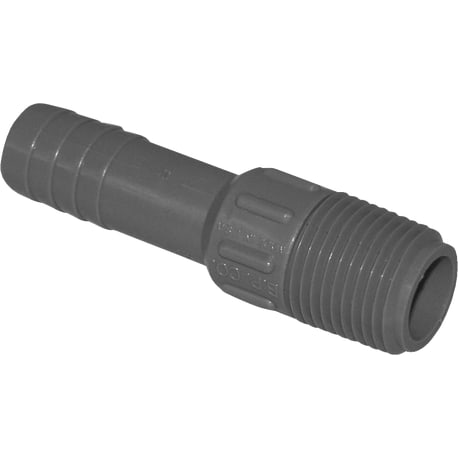 Boshart Polypropylene Hose Adapter, 1/2 In. MPT x 1/2 In. Insert