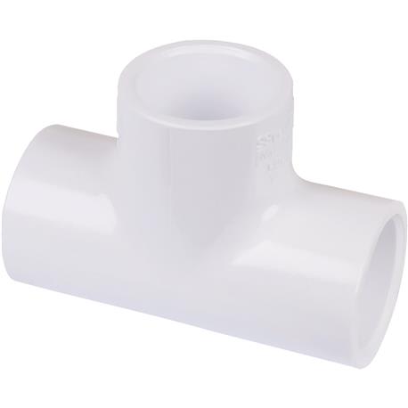 Charlotte Pipe 1/2" Schedule 40 White PVC Tee