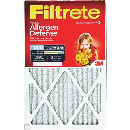 Filtretre Allergen Defense 1000/1085 MPR Furnace Filter, 16" x 20" x 1"