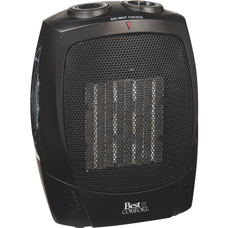 Best Comfort 5,115 BTU Black Ceramic Space Heater, 10.5 in.