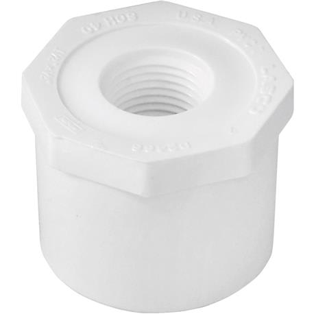 Charlotte Pipe Schedule 40 Bushing PVC Bushing, 1-1/2 In. SPG x 1/2 In. FPT