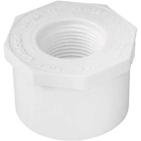 Charlotte Pipe Schedule 40 Bushing PVC Bushing, 2 In. SPG x 1 In. FPT