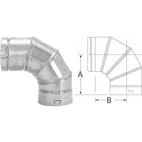 Selkirk RV Gas Vent 90 deg. Adjustable Elbow