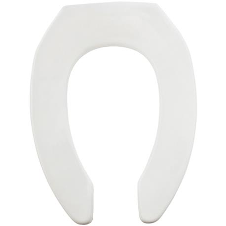 Mayfair Commercial Elongated Open Front White Molded Toilet Seat