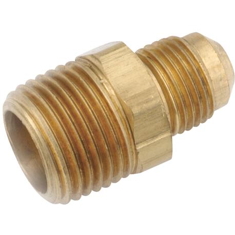 Anderson Metals Brass Male Flare Connector, 3/8 In. x 1/2 In.