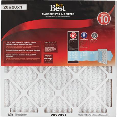 Do it Best Efficiency Rated Allergen Pro Furnace Filter, 16 x 25 x 1 in.