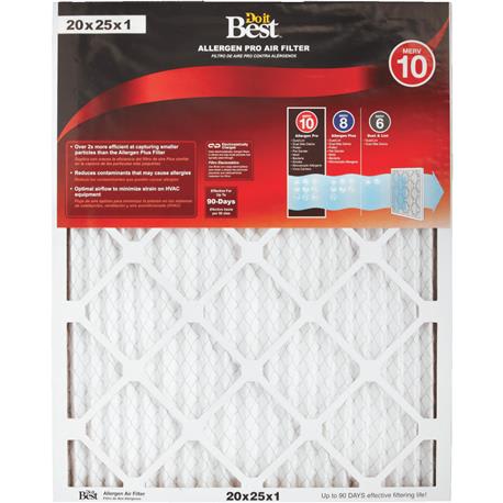 Do it Best Efficiency Rated Allergen Pro Furnace Filter, 20 x 25 x 1 in.