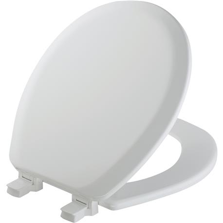 Mayfair Advantage Round White Wood Toilet Seat