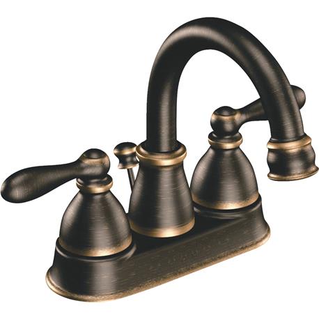 Moen Caldwell Mediterranean Bronze Two Handle High Arc Bathroom Faucet