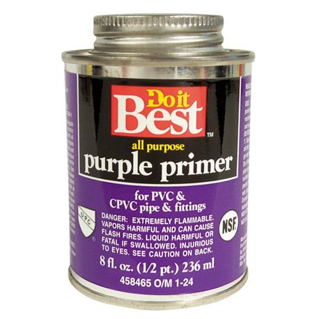 Do it Best Purple Primer For PVC & CPVC Pipe & Fittings, 8 oz.