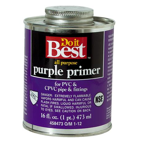 Do it Best Purple Primer For PVC & CPVC Pipe & Fittings, 16 oz.