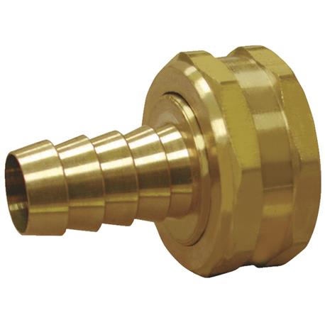 Anderson Metals Brass Hose Swivel, 3/4 In. Barb x 3/4 In. FHT