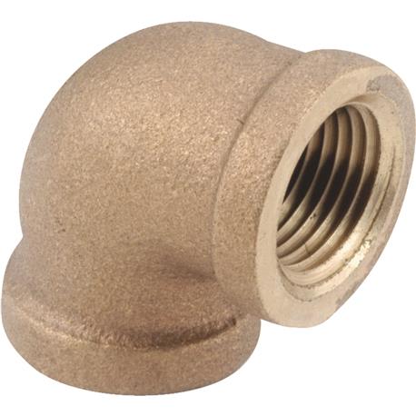 Anderson Metals 3/8 In. 90 Deg. Red Brass Threaded Elbow