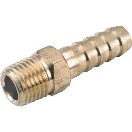 Anderson Metals Brass Hose Barb, 3/8 In. ID x 1/4 In. MPT