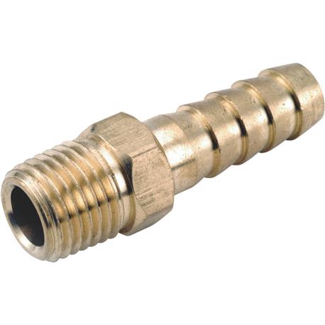 Anderson Metals Brass Hose Barb, 3/8 In. ID x 1/2 In. MPT