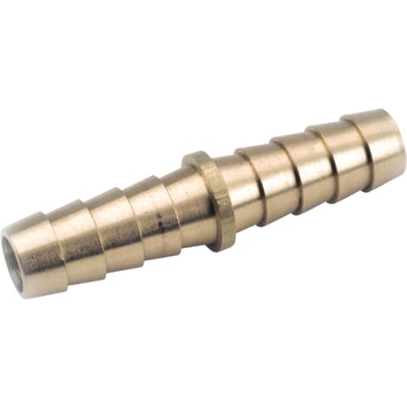 Anderson Metals Brass Hose Barb Union, 1/4 In. ID x 1/4 In. ID