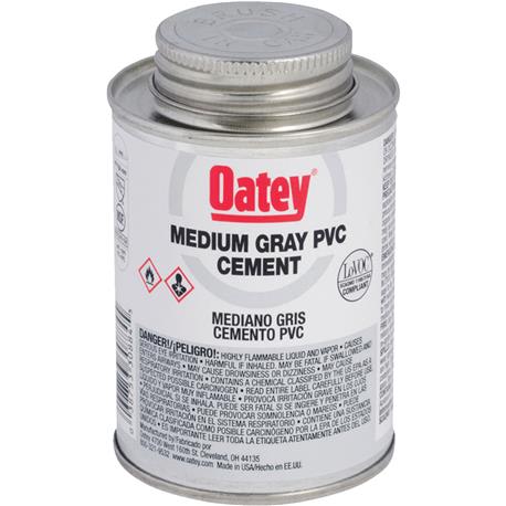 Oatey 4 Oz. 40 F to 90 F Gray PVC Cement