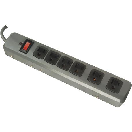 6-Outlet Metal Surge Protector Strip