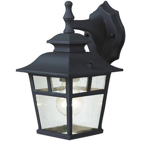 Home Impressions Fieldhouse Black Outdoor Wall Light Fixture, 11 in.