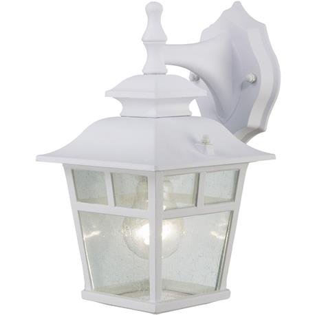 Home Impressions Fieldhouse White Incandescent Outdoor Wall Light Fixture, 11"