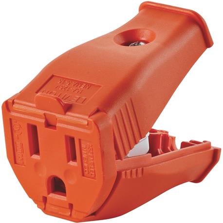 Leviton 15 Amp Orange Clamp Tight Cord Connector