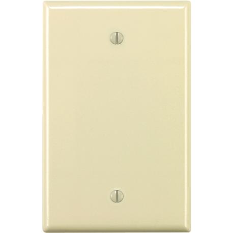 Leviton Light Almond 1-Gang Midway Thermoset Blank Wall Plate