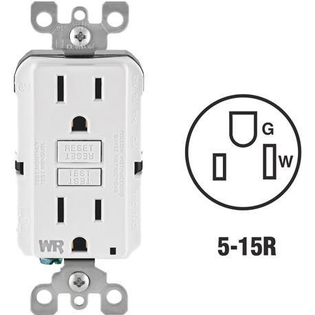 Leviton SmartlockPro White Tamper & Weather Resistant 5-15R GFCI Outlet