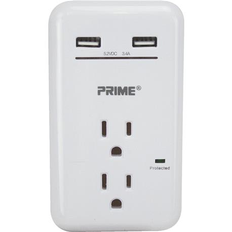 Prime Wire & Cable 2-Outlet USB Charger