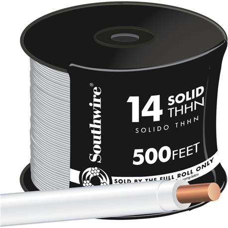 Southwire 500 ft. 14 AWG White Solid THHN Wire