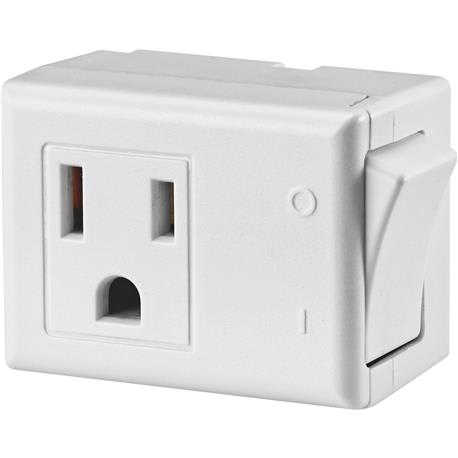 Leviton 15 Amp White Plug-In Switch