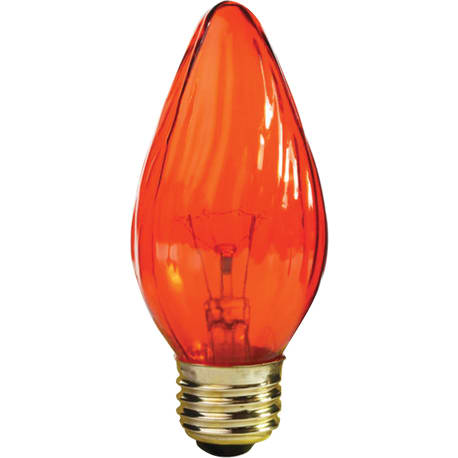 Satco 25 Watt F15 Amber Incandescent Decorative Light Bulb