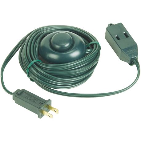 Do it Best Green 18/2 Extension Cord with Foot Switch, 15 ft.