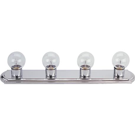 Home Impressions Chrome 4 Bulb Vanity Bath Light Bar, 24 in.