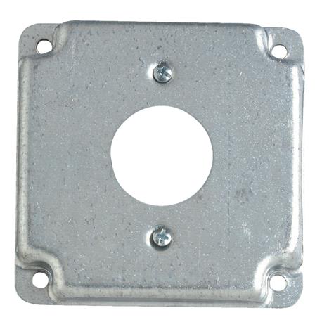 Raco 1-13/32 In. Receptacle Square Device Cover, 4 In. x 4 In.