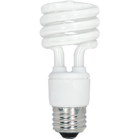 Satco 13 Watt T2 Spiral Medium CFL Light Bulb, 4-Pack