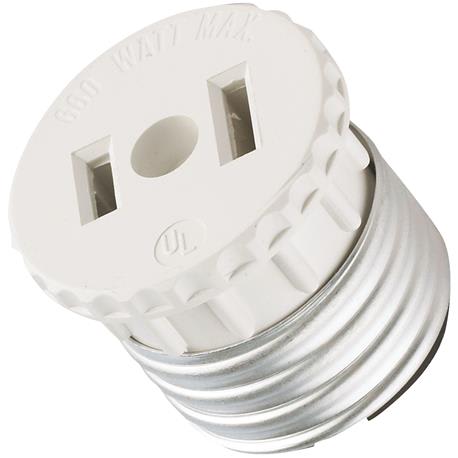 Outlet To Medium Base Light Socket Adapter